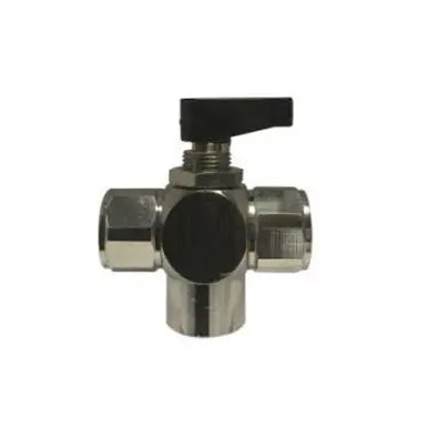 Midland Industries 46682 - Mini Ball Valve, 3/8" Nominal, FIP, 3-Way -Port/Way, 250 psi Pressure,