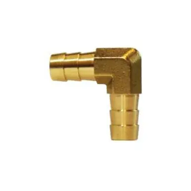Midland Industries 32417 - 90-deg Elbow, 3/8" x 1/2", Hose Barb, Brass