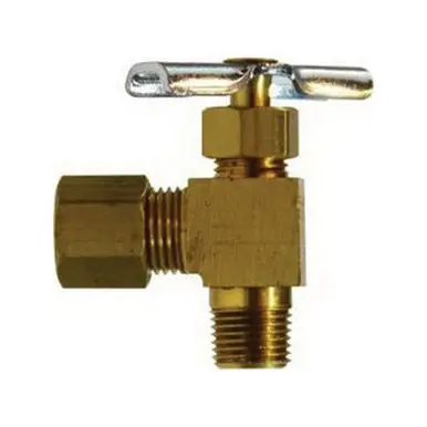 Midland Industries 46010 - Needle Valve, 3/16 x 1/8" Nominal, Compression x MPT, 150 psi Pressure,