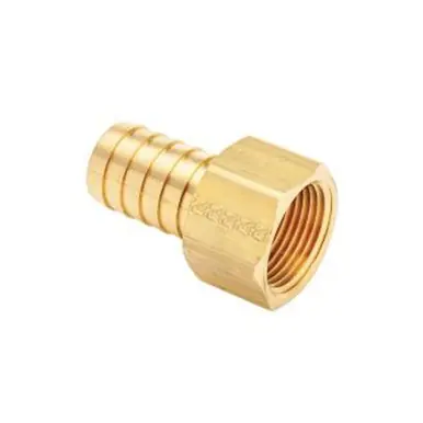 Midland Industries LF29F-64 - Rigid Adapter, 3/8" Hose x 1/4" FPT, Brass