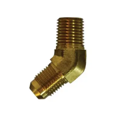 Midland Industries 28742F - 45° Elbow, 3/4" 37° Male JIC Flared x 3/4" MPT, Brass