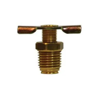 Midland Industries 46086 - Drain Cock w/ External Seat, 1/4" Nominal Pipe, MIP, Brass Body