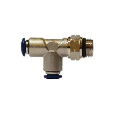 Midland Industries 20164N - Swivel Run Tee, 1/4" Tube OD x 3/8" MIP x 1/4" Tube OD, Brass,