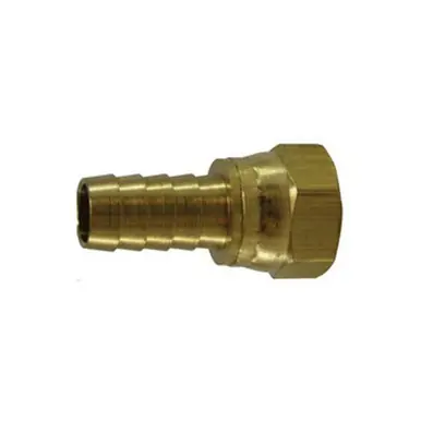 Midland Industries 32337C - Dual Flare Swivel, 1/4" Hose Barbed x 1/4", Brass