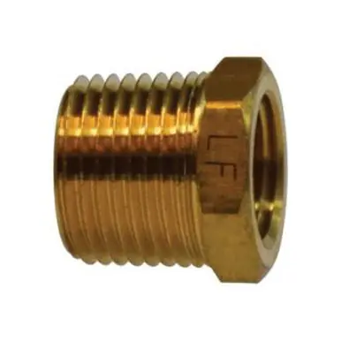 Midland Industries 706110-1204 - Hex Bushing, 3/4" MPT x 1/4" FPT, 0.94" Brass