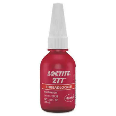LOCTITE 231089 277 Threadlockers, High Strength, 10ml, 1 1/2 in Thread, Red