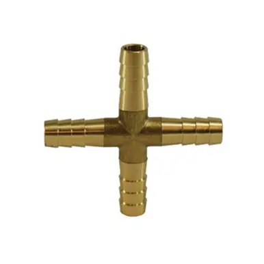 Midland Industries 32610 - Pipe Cross, 3/8" Hose Barbed x 3/8" Hose Barbed x 3/8" Hose Barbed x 3/8"