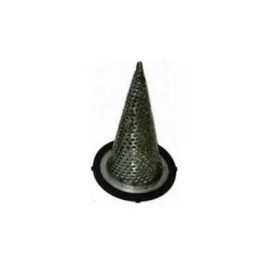Midland Industries SCR-400-SS304 - Round Bottom Hole Cone Strainer, 4" 304SS