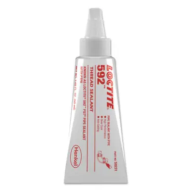 LOCTITE 209761 592 PST Thread Sealant, Slow Cure, 50ml Tube, Opaque White