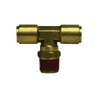 Midland Industries 720808S - Swivel Branch Tee, 1/2" Push-In x 1/2" MPT x 1/2" Push-In, Brass