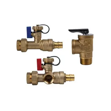 Midland Industries 945732 - Tankless Water Heater Valve Kit, 3/4" NPT(F) x PEX Expansion Sleeve,