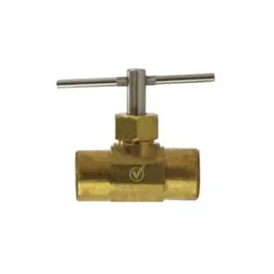 Midland Industries 709134-04 - Needle Valve, 1/4" Nominal, FIP x FIP, Brass Body