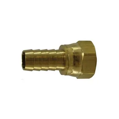 Midland Industries 32341C - Dual Flare Swivel, 1/2" Hose Barbed x 1/2", Brass