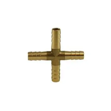 Midland Industries 32608 - Cross, 1/4" Hose Barbed x 1/4" Hose Barbed x 1/4" Hose Barbed x 1/4" Hose