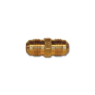 Midland Industries 242X4 - Union, 1/4" SAE 45° Flare x 1/4" SAE 45° Flare, Brass