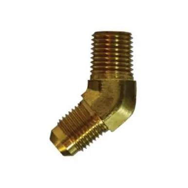 Midland Industries 28731F - 45° Elbow, 9/16" Male JIC x 1/4" MIP, Brass
