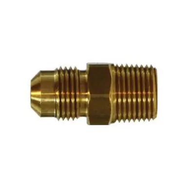 Midland Industries 10255EH - Heavy Adapter, 1/4" Male Flared x 1/8" Male NPTF, Brass