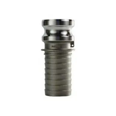Midland Industries 63960 - Cam & Groove Adapter, 6" Type E x 6" Hose Barbed, Stainless Steel
