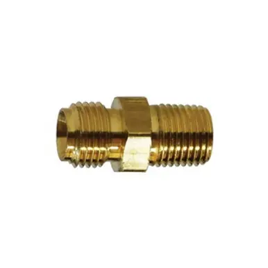 Midland Industries 32439 - Left Hand Connector, 3/8" Hose x 3/8" Welded, Brass