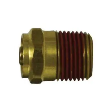 Midland Industries 680804 - Straight Connector, 1/2" Tube OD x 1/4" Male NPTF, Brass