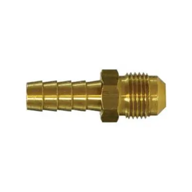 Midland Industries 32322 - Adapter, 3/16" Hose Barbed x 1/4" Male BSPT 45° Flared, Brass