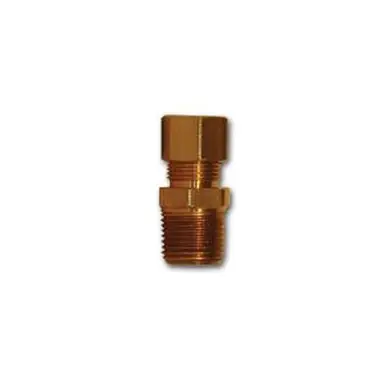 Midland Industries 268X6X8 - Adapter, 3/8" Compression x 1/2" MPT, Brass
