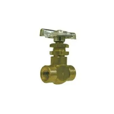 Midland Industries 46782 - Regular Style Straight Needle Valve, 1/4" Nominal, FPT, Brass Body