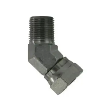Midland Industries 15031612 - 45° Swivel Adapter Elbow, 1" MPT x 3/4" FNPSM, Steel