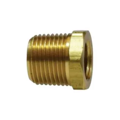 Midland Industries 28101 - Reducing Hex Bushing, 1/8" MPT x 1/16" FPT, 0.45" Brass