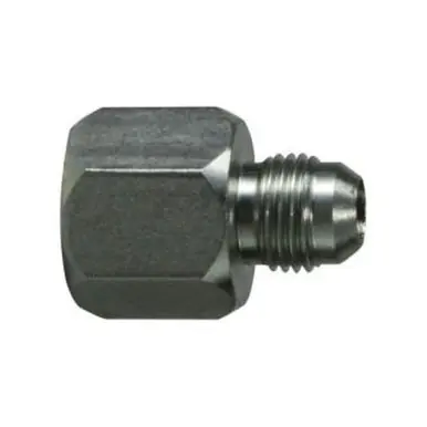 Midland Industries 240664 - Straight Reducer, 3/8" 37° JIC Female Flared x 1/4" 37° JIC Male Flared,