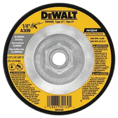 DeWalt DW8405 4-1/2" HP Aluminum Grinding Wheel (10pk)
