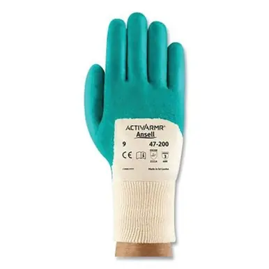 ActivArmr 47-200-10 Nitrile-Coated Gloves, Size 10, Aqua (12pk)