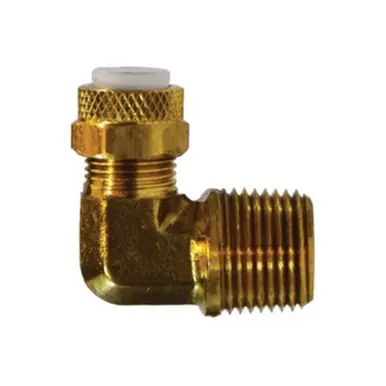 Midland Industries 02669-0504 - Elbow, 5/16" Tube OD x 1/4" Male NPTF, Brass