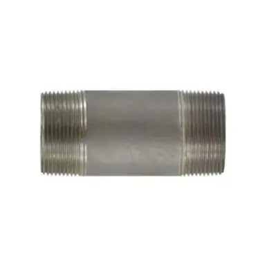 Midland Industries 51145 - Seamless Pipe Nipple, 1-1/2" MPT x 1-1/2" MPT, 4" L, Stainless Steel, SCH