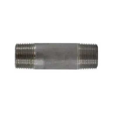 Midland Industries 51105 - Seamless Pipe Nipple, 1" MPT x 1" MPT, 4" L, Stainless Steel, SCH 80