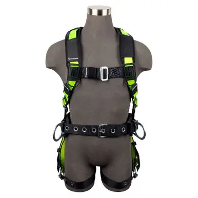 Safewaze FS160-XS - PRO Construction Harness 3D, MB Chest, TB Legs, Free Floating Waist Pad (XS)