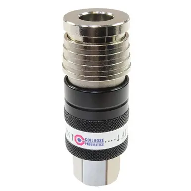 Coilhose Pneumatics 123USE - 2-in-1 Automatic Safety Exhaust Coupler, 1/2" Body x 3/8" NPT(F)