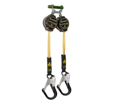 Safewaze 020-5216 - Latitude Pro Arc Flash 7‘ Dual Web Retractable w/ Aluminum Rebar Hooks