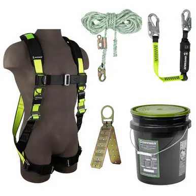 Safewaze FS120-3-L/XL - PRO Bucket Roof Kit FS280-L/XL Harness, FS700-50GA VLL, FS560-3 Lanyard,