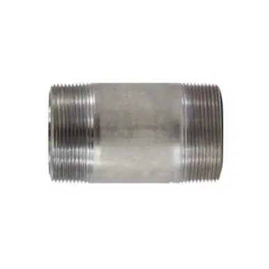 Midland Industries 51181 - Seamless Pipe Nipple, 2-1/2" MPT x 2-1/2" MPT, 3" L, Stainless Steel, SCH
