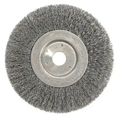 Weiler 01068 Narrow Face Crimped Wire Wheel, 6", 0.0118" Steel Wire