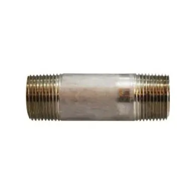 Midland Industries 52085 - Seamless Pipe Nipple, 3/4" MPT x 3/4" MPT, 3-1/2" L, Stainless Steel, SCH