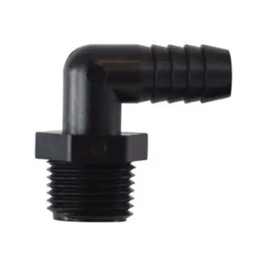 Midland Industries 33461P - 90° Elbow, 1-1/4" Hose Barbed x 1-1/4" MIP, Polypropylene