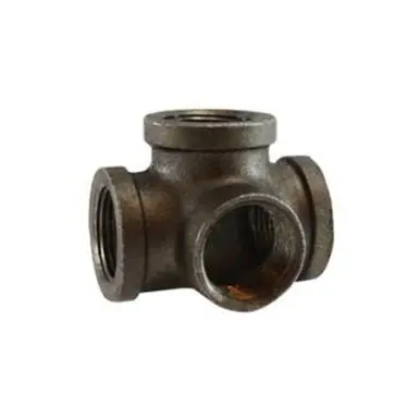 Midland Industries 65384 - Side Outlet Tee, 3/4" FPT x 3/4" FPT x 3/4" FPT, Iron, Black, 150 lb
