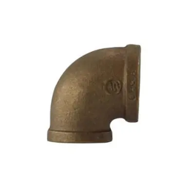 Midland Industries 44137 - 90° Reducing Elbow, 1-1/2" FPT x 1" FPT, Bronze