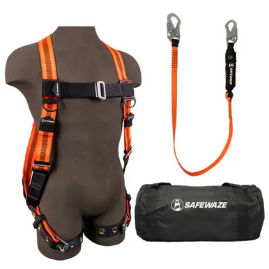 Safewaze 019-3034 - V-Line Bag Combo FS99185-E Harness, FS88560-E Lanyard, FS8125 Bag