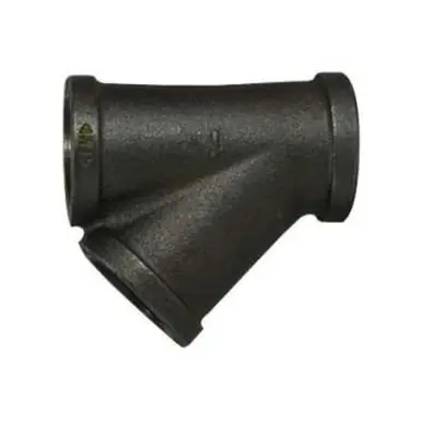 Midland Industries 65969 - Lateral Wye, 2-1/2" FPT x 2-1/2" FPT x 2-1/2" FPT, Iron, Black