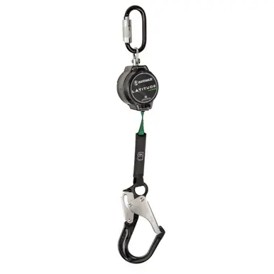 Safewaze 018-5011 - Latitude Pro 7‘ Single Web SRL-P Triple Lock Carabiner, Alu Rebar Hook