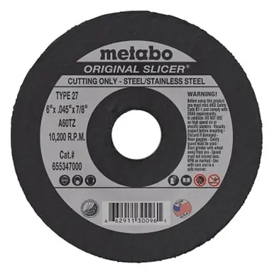 Metabo 55347 Cutting Wheel, 6"