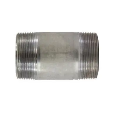 Midland Industries 51205 - Seamless Pipe Nipple, 3" MPT x 3" MPT, 5" L, Stainless Steel, SCH 80